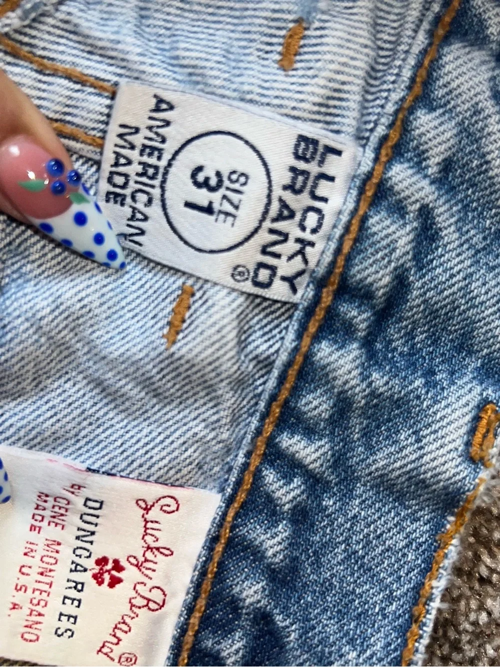 Lucky Brand Blue High-Rise Capris